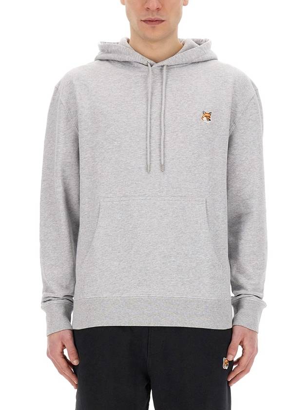 Fox Head Patch Regular Hoodie Grey - MAISON KITSUNE - BALAAN 3