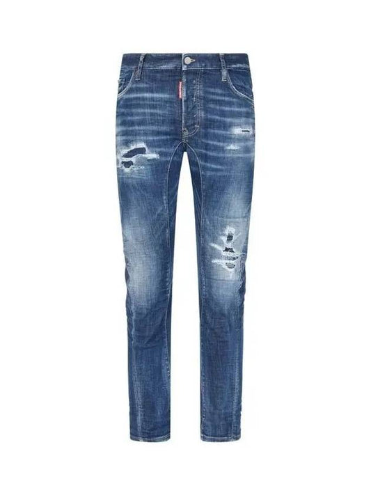 Men s Washed Tidy Biker Jeans Indigo - DSQUARED2 - BALAAN 1