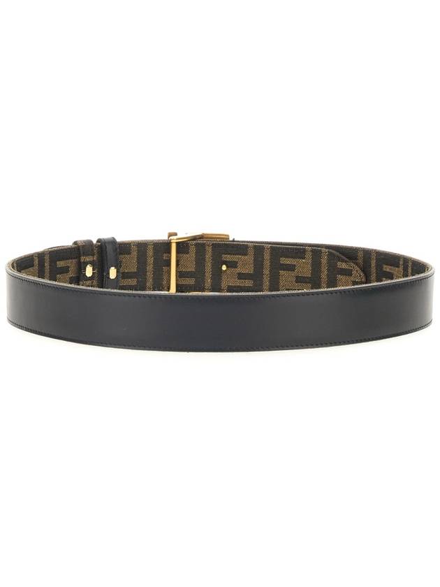 FF Fabric Reversible Leather Belt Black - FENDI - BALAAN 6