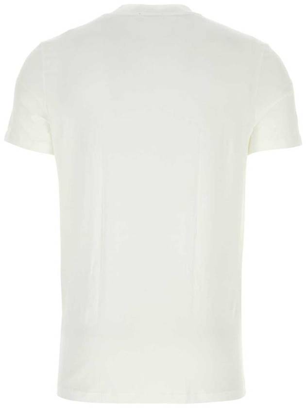 Cotton Modal Crew Neck Short Sleeve T-Shirt White - TOM FORD - BALAAN 3