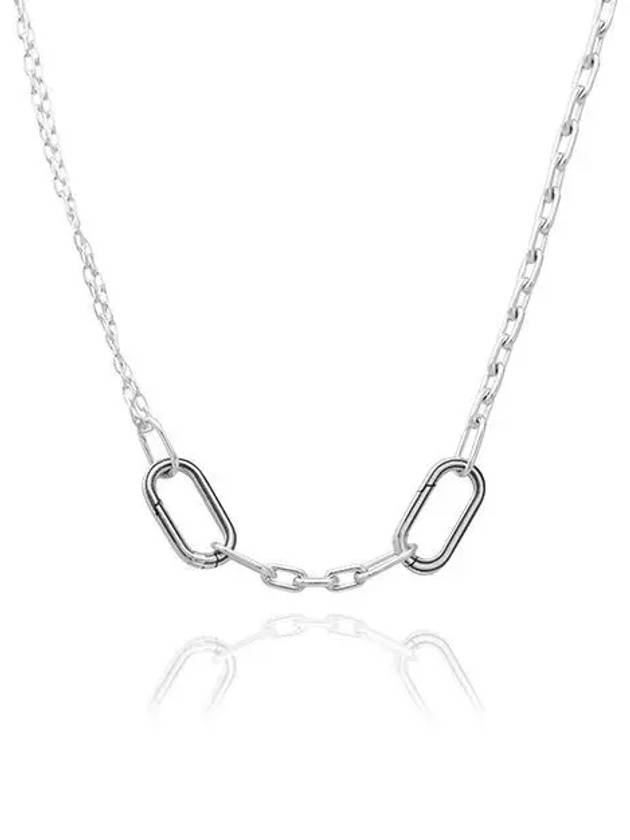 Double Link Chain Necklace Silver - PANDORA - BALAAN 2