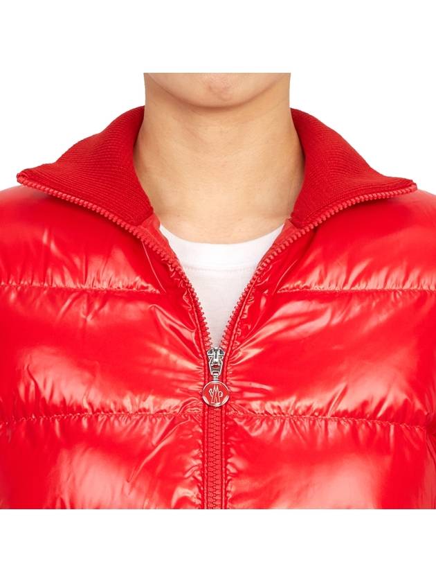 Padded Wool Cardigan Red - MONCLER - BALAAN 9