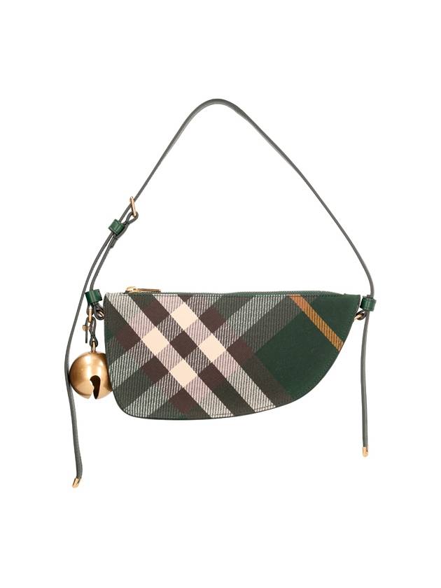 Mini Shield Checked Shoulder Bag Green - BURBERRY - BALAAN 2