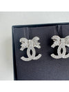 CC logo diamante ribbon earrings silver ABA922 - CHANEL - BALAAN 2