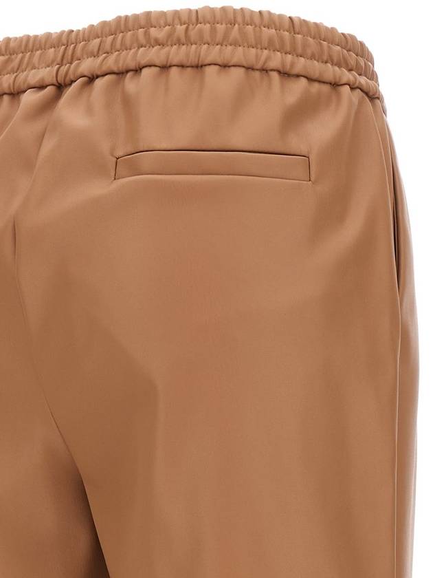 Nude Eco Leather Pants - NUDE - BALAAN 4