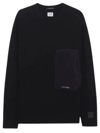 Pocket Zipper Wool Knit Top Light Black - CP COMPANY - BALAAN 2