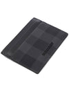 Check Leather Card Case Charcoal - BURBERRY - BALAAN 6