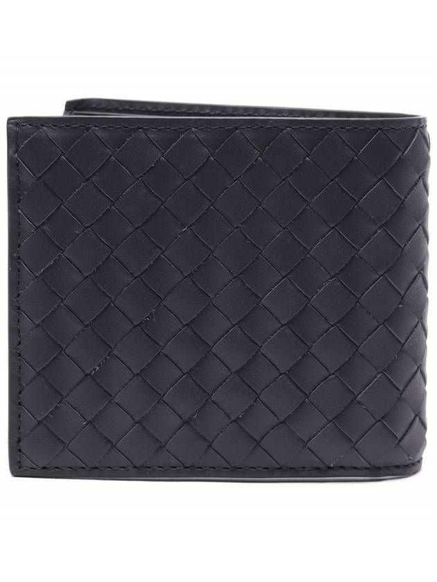 Intrecciato Weaving Half Wallet Dark Grey - BOTTEGA VENETA - BALAAN 5