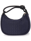 Knot Baguette Quilted Shoulder Bag Sky Captain - GANNI - BALAAN 5