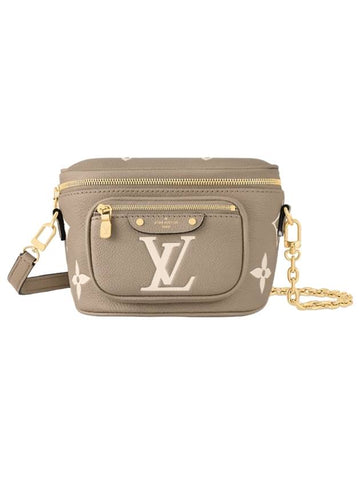 Mini Monogram Empreinte Leather Bum Bag Grey - LOUIS VUITTON - BALAAN 1