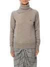 Bea ORB Embroidered Logo Turtleneck Grey - VIVIENNE WESTWOOD - BALAAN 2