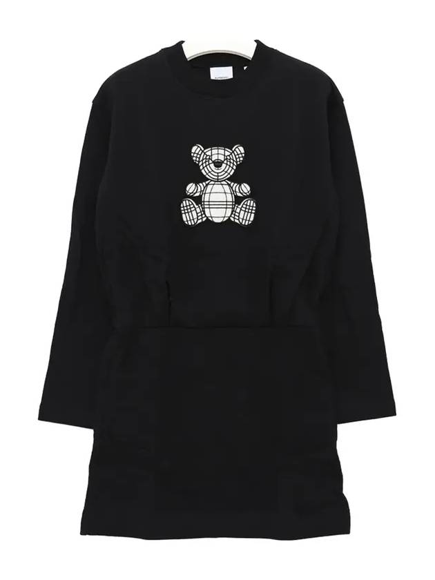 Kids Thomas Bear Long Sleeve Dress Black - BURBERRY - BALAAN 3