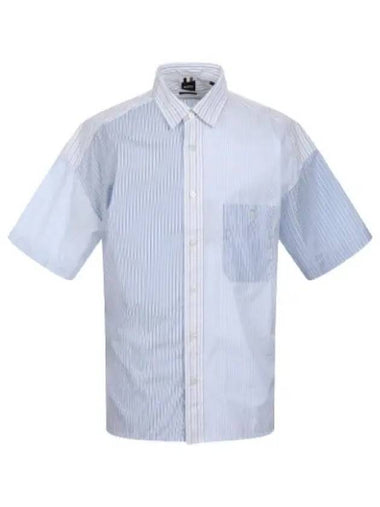 Boss Stripe Mix Casual Short Sleeve Shirt - HUGO BOSS - BALAAN 1