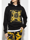 V Emblem Chain Hoodie Black - VERSACE - BALAAN 2