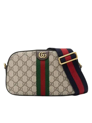 Ophidia GG Small Shoulder Bag Beige Ebony Supreme - GUCCI - BALAAN 1