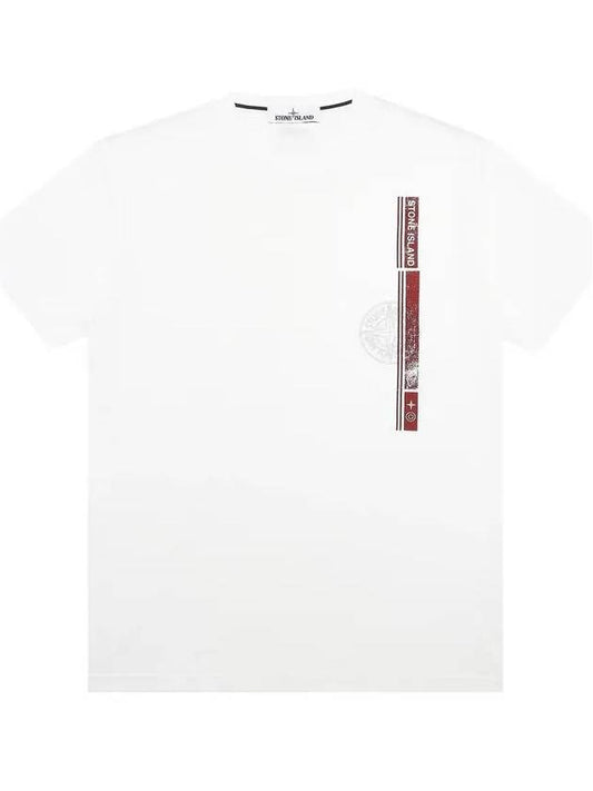 Wappen Embroidered Logo Pocket Short Sleeve T-Shirt White - STONE ISLAND - BALAAN 2