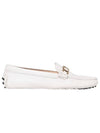 Women's Gommino Leather Driving Shoes White - TOD'S - BALAAN.