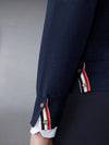 Men's Milan Stitch Armband Crew Neck Knit Top Navy - THOM BROWNE - BALAAN 6