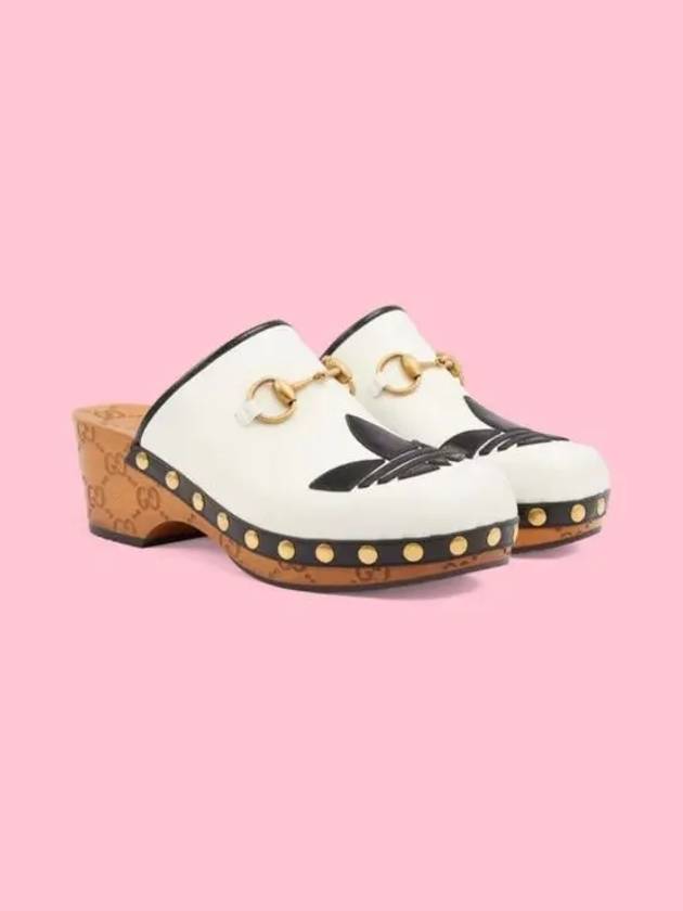 Leather Clog Mule White - GUCCI - BALAAN 3