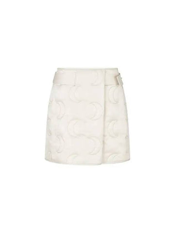 Women s Duck Down Belted Quilted Skirt Ecru - GIORGIO ARMANI - BALAAN 1