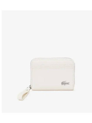 Women s Daily Lifestyle Zipper Half Wallet Ivory - LACOSTE - BALAAN 1