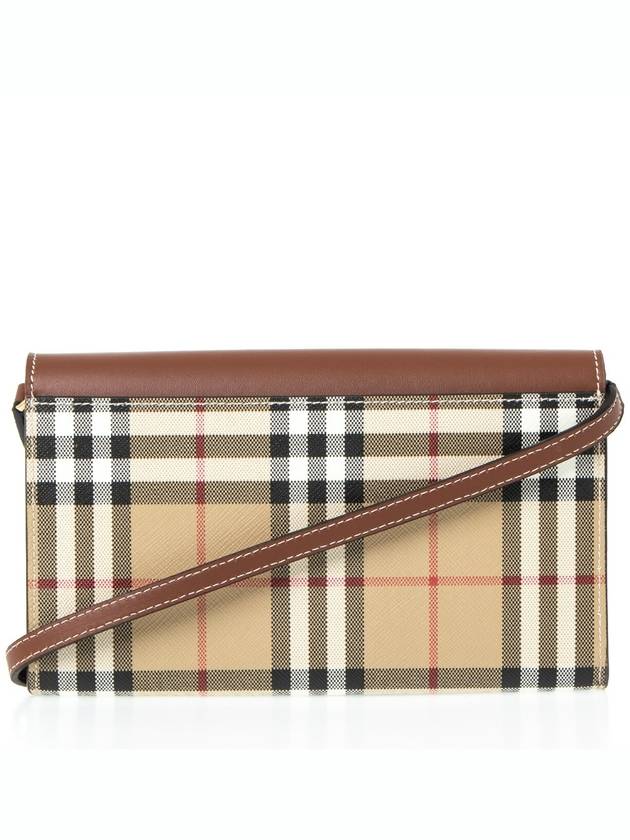 Vintage Check Leather Long Wallet Brown - BURBERRY - BALAAN 3