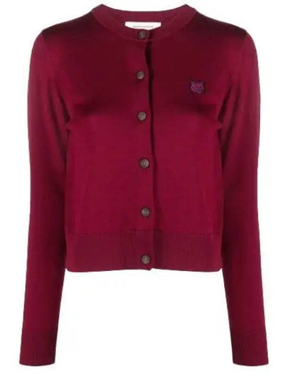 Bold Fox Head Patch Regular Cardigan Grape - MAISON KITSUNE - BALAAN 2