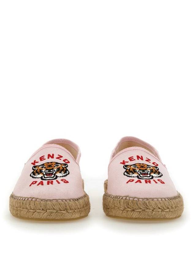 Tiger Canvas Espadrilles Pink - KENZO - BALAAN 6