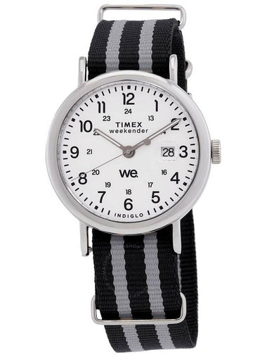 Timex Weekender Quartz White Dial Watch TW2W86300VQ - TIMEX - BALAAN 1