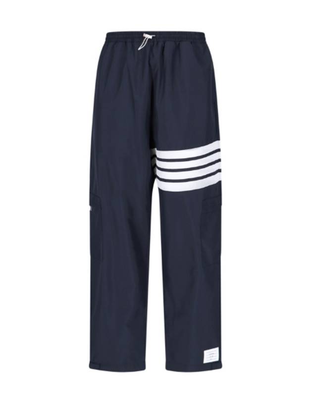 Men's Military Ripstop Mesh 4 Bar Track Pants Navy - THOM BROWNE - BALAAN 2