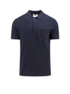 Rockstud Untitled Studs Cotton Polo Shirt Navy - VALENTINO - BALAAN 2