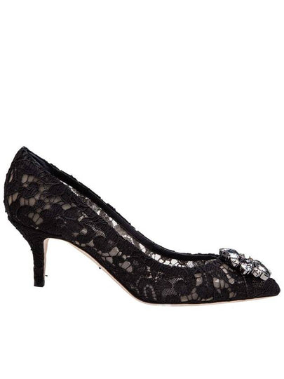 Brooch Lace Rainbow Pumps Heel Black - DOLCE&GABBANA - BALAAN 2