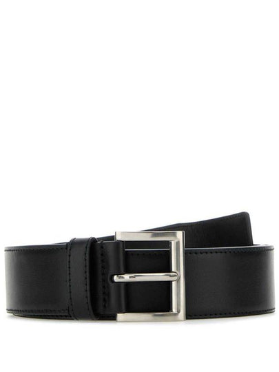 Leather Belt Black Black - PRADA - BALAAN 2