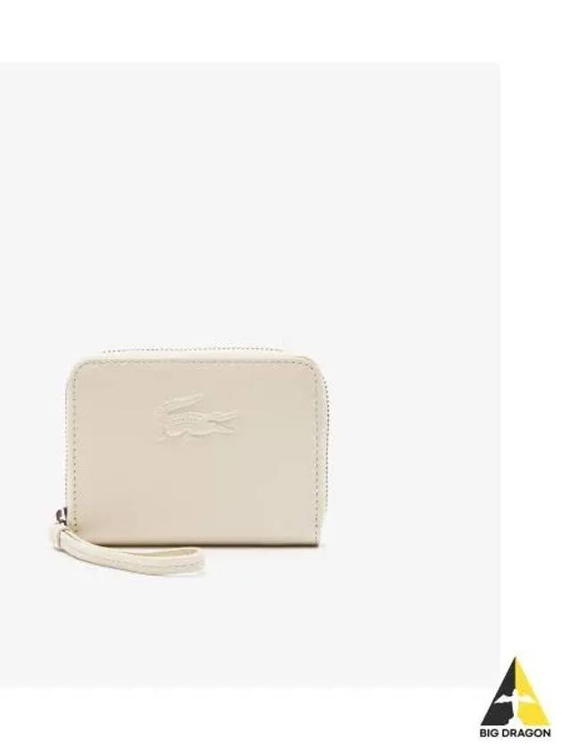 Women s City Coat Zipper Half Wallet Ivory - LACOSTE - BALAAN 1