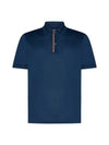 Signature Stripe Trim Polo Shirt Navy - PAUL SMITH - BALAAN 2