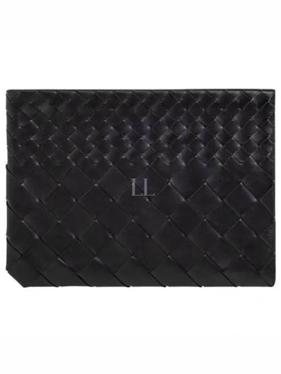 Intrecciato Clutch Bag Black - BOTTEGA VENETA - BALAAN 2