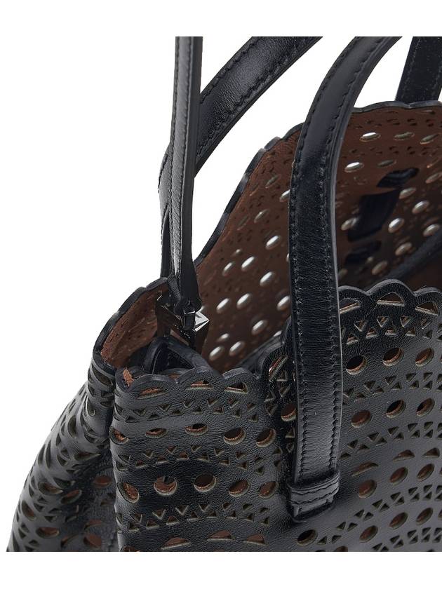 Mina 20 Vienne Wave Lux Calfskin Tote Bag Black - ALAIA - BALAAN 10