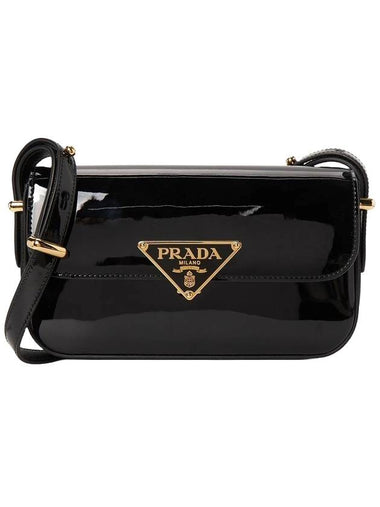 Patent Leather Shoulder Bag Black - PRADA - BALAAN 1