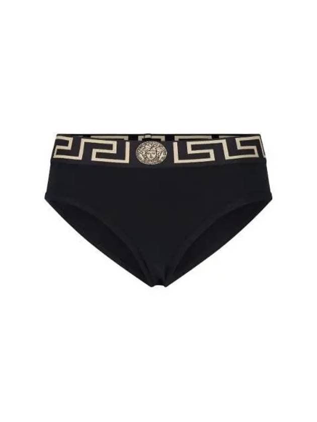 Women's Medusa Logo Greca Cotton Briefs Black - VERSACE - BALAAN 2