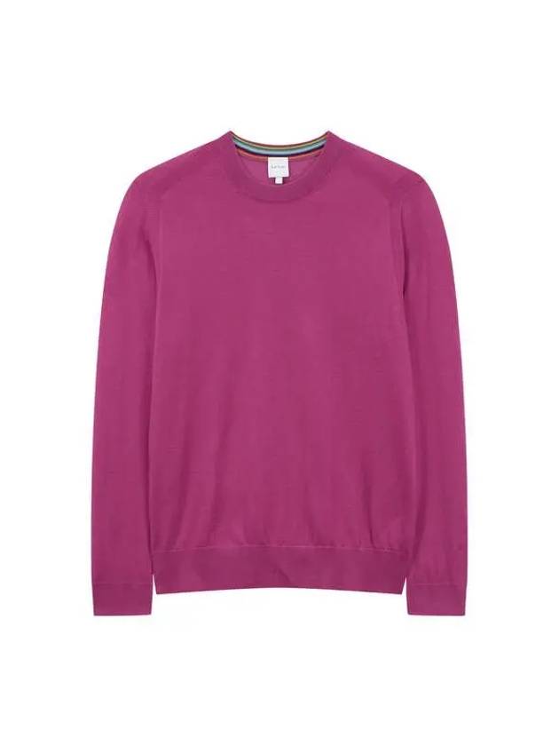 Long sleeve wool crewneck knit dark pink - PAUL SMITH - BALAAN 1