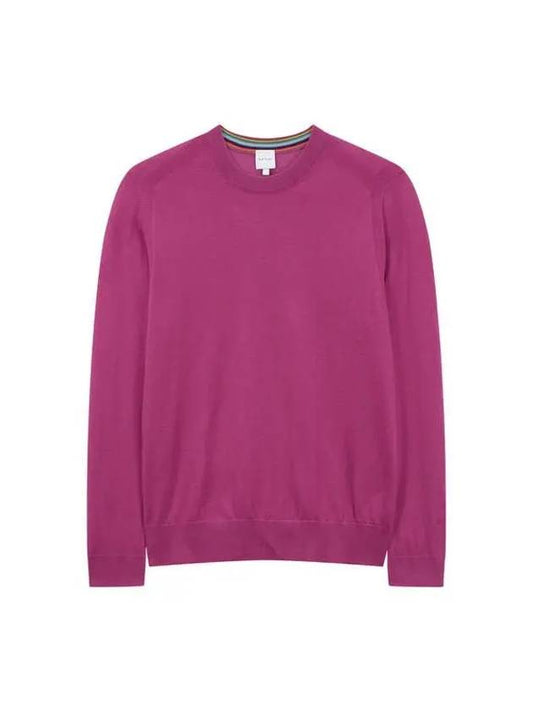 Long sleeve wool crewneck knit dark pink - PAUL SMITH - BALAAN 1