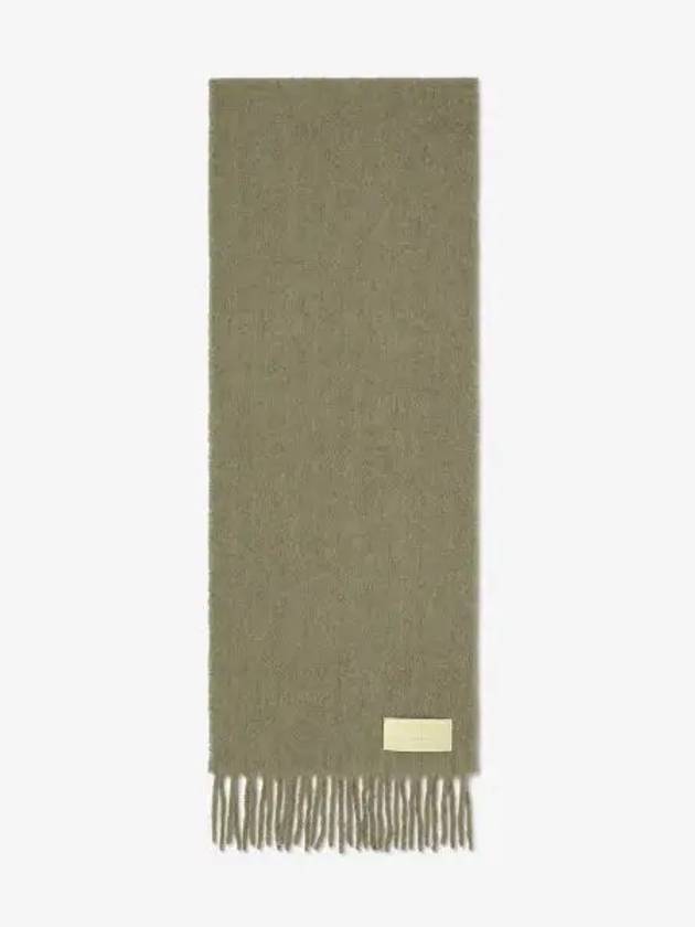 Oversized Alpaca Muffler Taupe USF417AA0003281 - AMI - BALAAN 1