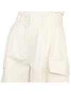 High-Waist Cargo Shorts White - MONCLER - BALAAN.