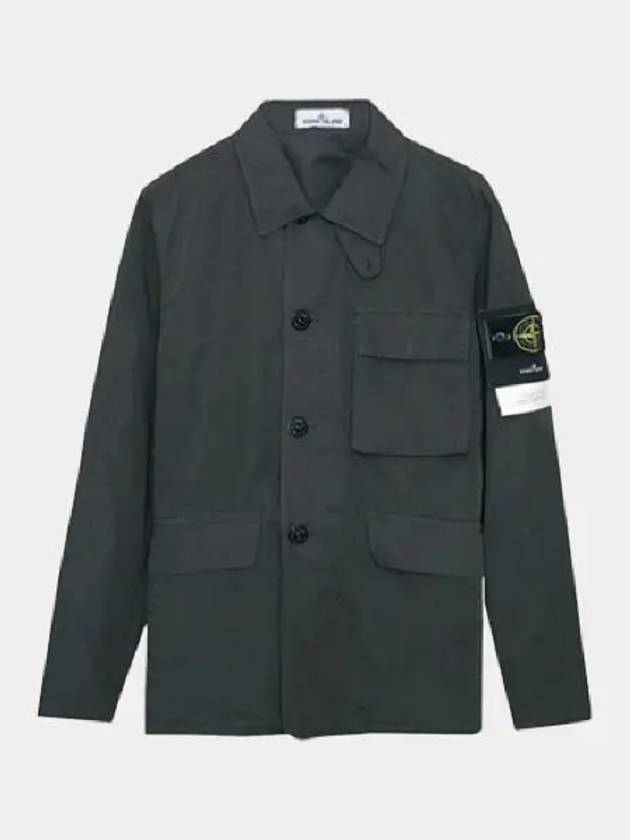 Wappen Patch Heavy Cotton Garment Dying Jacket Dark Grey - STONE ISLAND - BALAAN 5