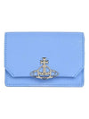 ORB Saffiano Card Wallet Light Blue - VIVIENNE WESTWOOD - BALAAN 2