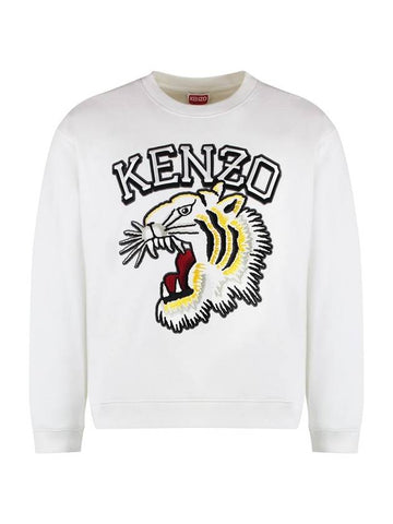 Tiger Crew Neck Sweatshirt Off White - KENZO - BALAAN 1