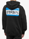 Logo Print Cotton Zip-Up Hoodie Black - VETEMENTS - BALAAN 5