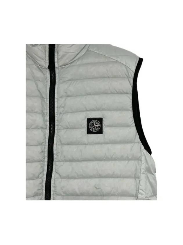 Loom Woven Chambers Nylon Down Vest Light Grey - STONE ISLAND - BALAAN 4