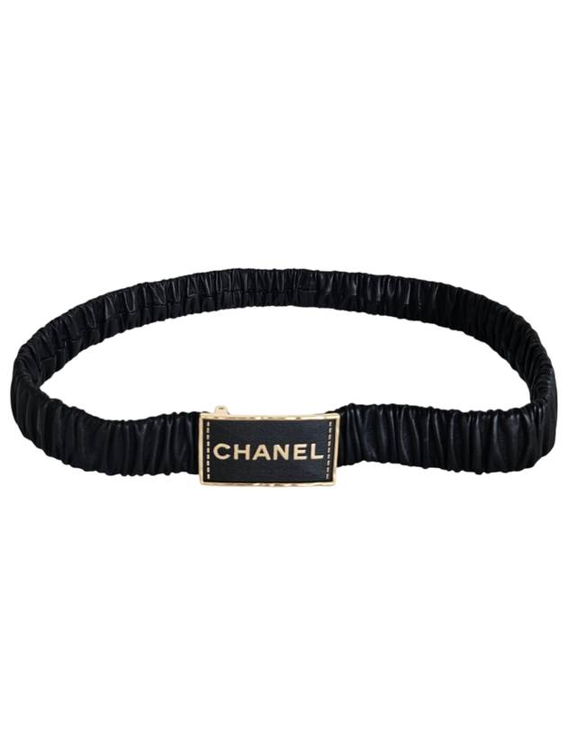 Logo Banding Leather Belt Black - CHANEL - BALAAN 1