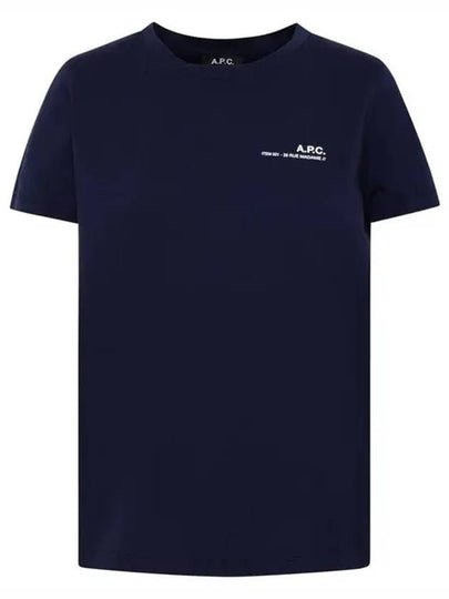 Women's Item Logo Short Sleeve T-Shirt Navy - A.P.C. - BALAAN 2